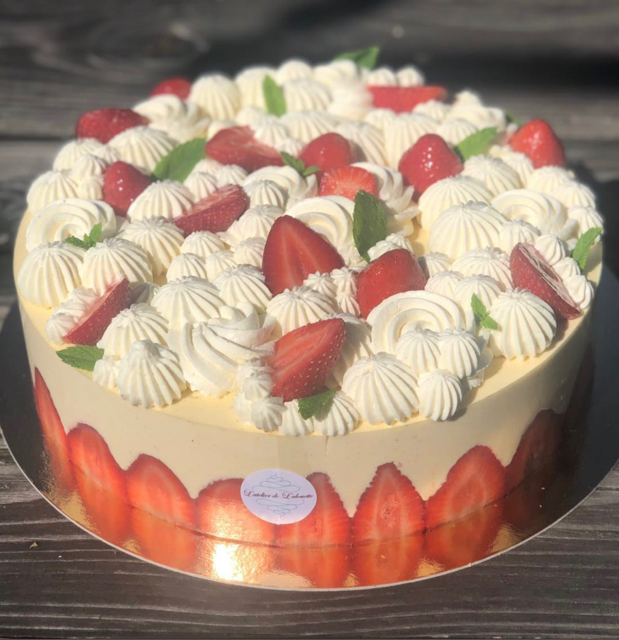 🌸 Fraisier à la vanille de Madagascar🌸 l'atelier de l'alouette
